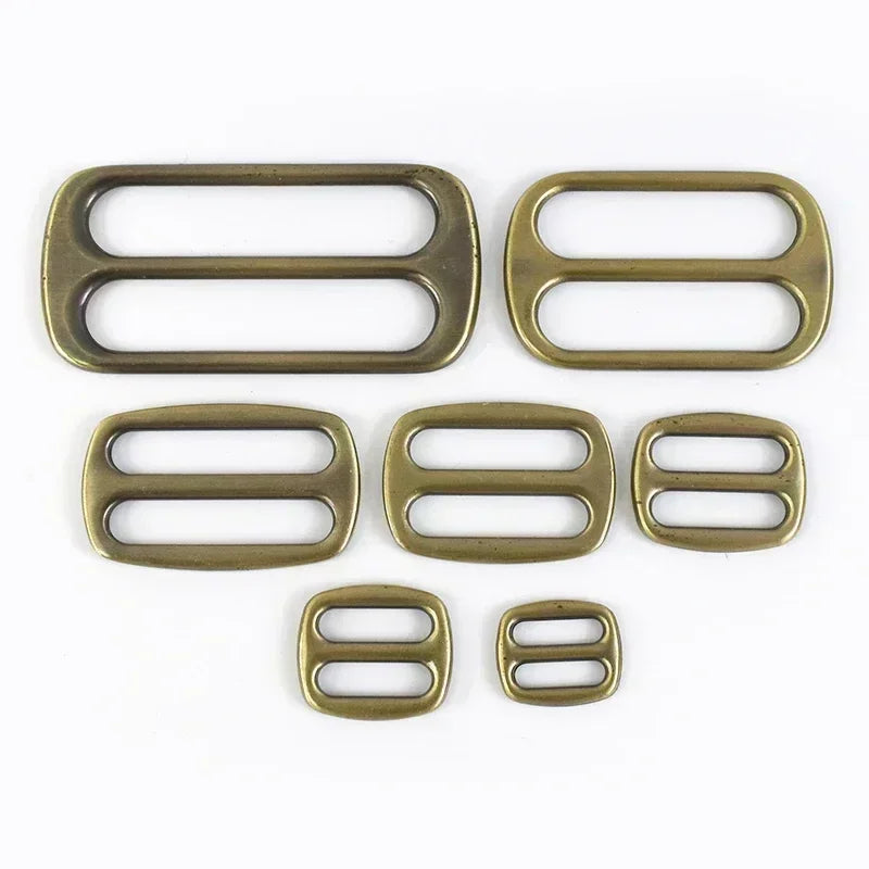 30/1000Pcs 12-50mm Webbing Adjuster Metal Buckles Handbag Strap Tri-Glide Hooks Middle Center Bar Adjust Slider Belt Buckle Hardware