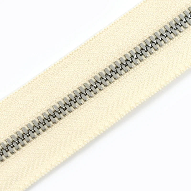 2/50Yards 5# Colorful Metal Zipper Gold/Sliver Teeth Double Pull Open-end Zips Tape Bag Garment Zip Repair Kit Sewing Accessory