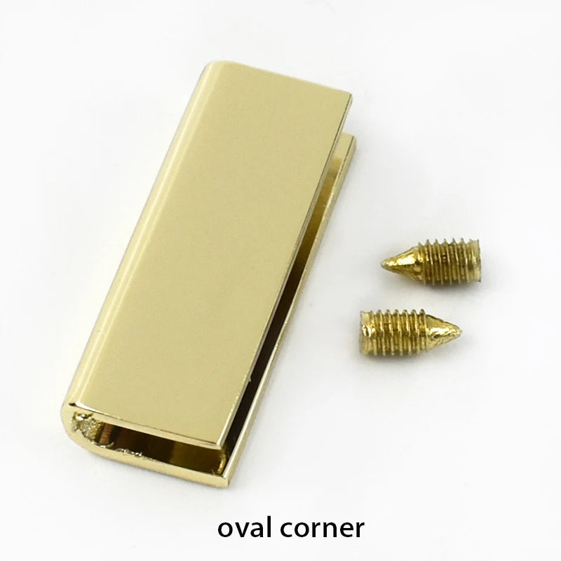 15-500Pcs Metal Bag Buckle Side Clips Protector Corner Screws Clip Clasp for Webbing Belts Tail End Plug LeatherCraft Accessories