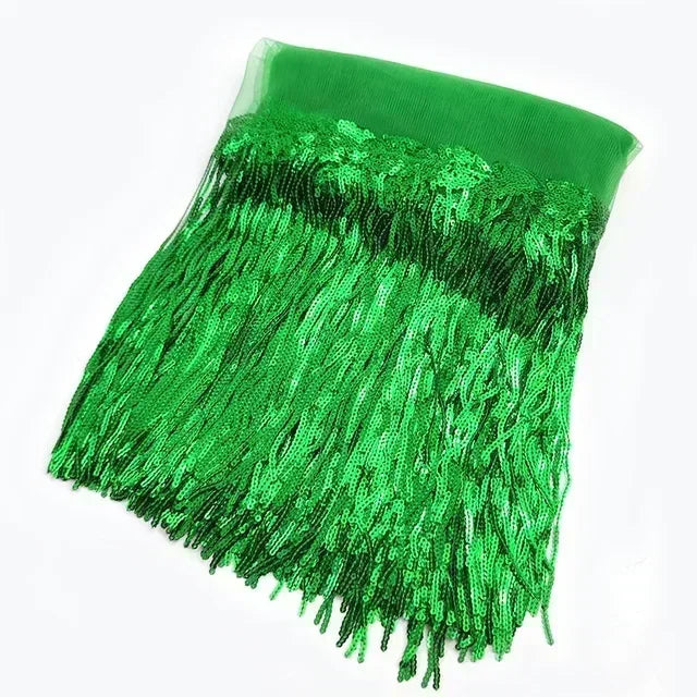 5/200Yards Meetee 10/18cm Sequin Tassel Lace Trim Fringe Trimming Ribbon for Clothing Dress Decoration DIY Sewing Accessories
