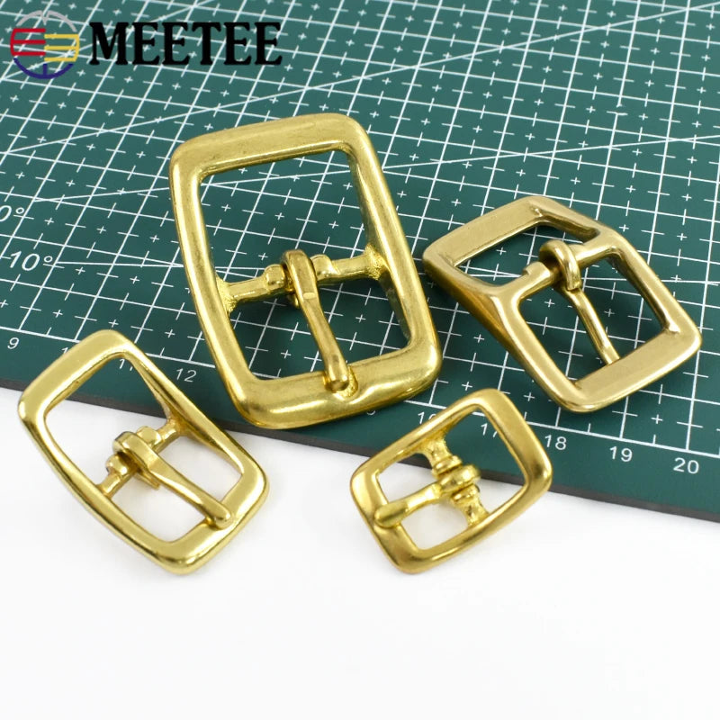 8/150Pcs Brass Belt Buckle 13/16/20/25mm Tri Glide Middle Center Pin Buckles for Leather Craft Bag Strap Carabiner Clip Clasp