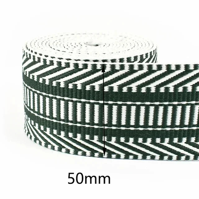 3/100Meters 38/50mm Polyester Jacquard Webbing Tapes Thick Ribbon Bag Strap Belt for DIY Clothes Bias Binding Sewing Accessories