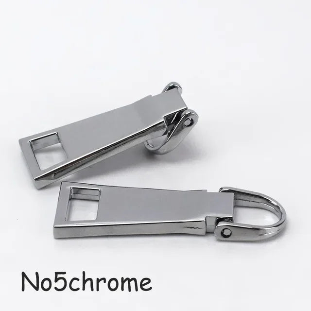 Meetee 15/500pcs Detachable Metal Zippers Pullers for 3# 5# 8# Zipper Sliders Head Repair Kits Zip Pulls Tab DIY Sewing Craft
