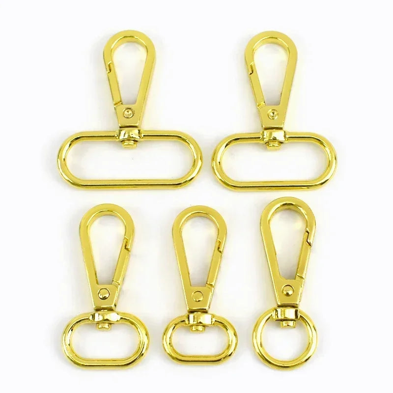 15/500Pcs Carabiner Clip Metal Buckles 13-50mm O Ring Snap Hook Dog Collar Swivel Trigger Lobster Clasp Hanger Buckle Bag Accessories