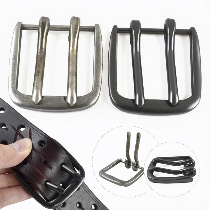 3/100Pcs 40mm Metal Pin Buckle Garment Belt Adjuster Clasp Double Bag Strap Hook Pants Jeans Buckles DIY Sewing Accessories