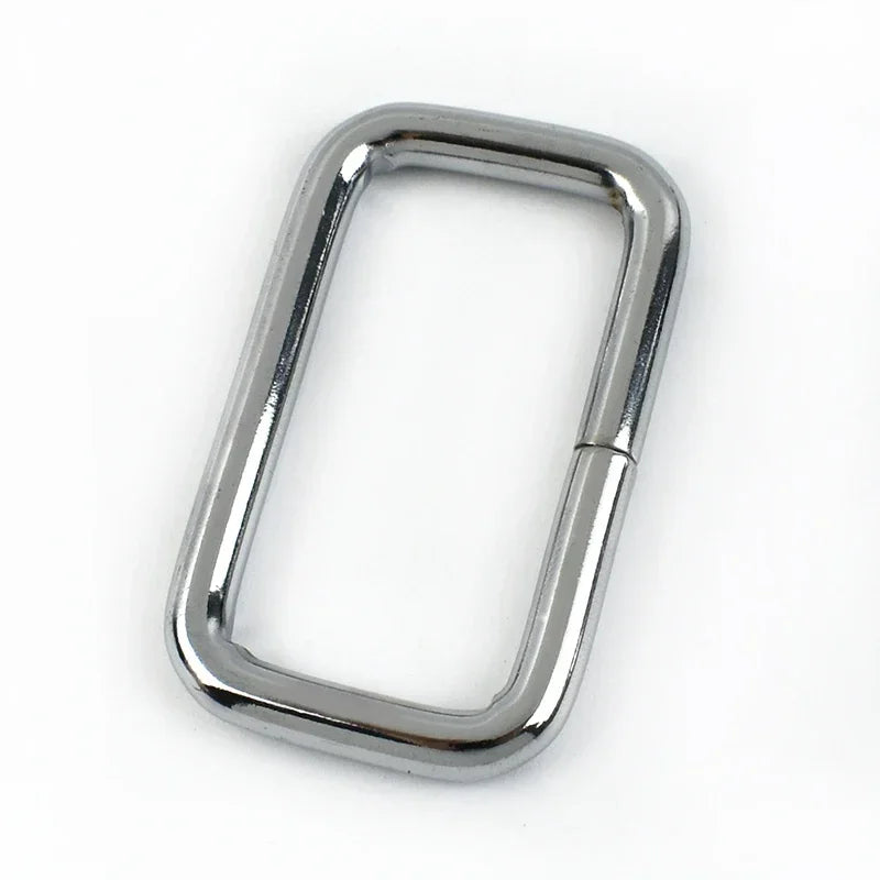 30/1000Pcs 13-50mm O D Ring Metal Buckles for Bag Strap Rectangle Rings Carabiner Clip Hook Webbing Belt Loop Crafts Accessories