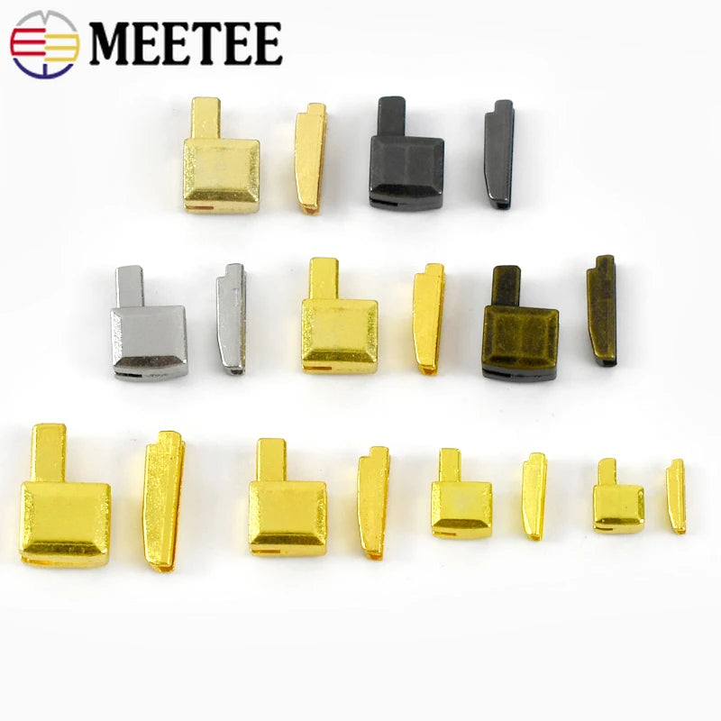 30/800Sets Metal Repair Zipper Stopper Open End Zip Slider Insert Box DIY Sewing Zippers Accessories Clothes Replacement Kit