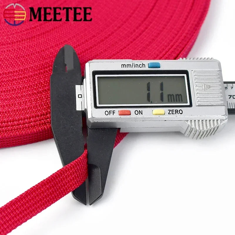 25/500Meters 3/8''inch(10mm) Polypropylene Webbing Weave Braided Belt Ribbon for Bags Dog Collar Belts Garment Sewing Accessory