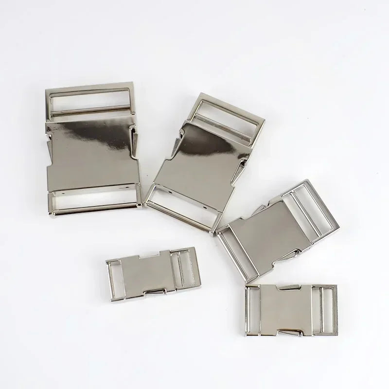 5/100Pcs Meetee Metal Side Release Buckles 14/19/25/31/38/50mm Pet Collar Backpack Bag Webbing Buckle DIY Paracord Bracelet Hardware