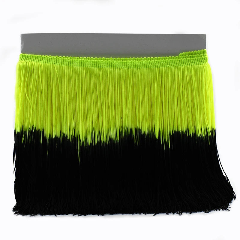 Meetee 2/50M 20cm Polyester Tassel Fringe Clothes Lace Trim Colorful Trimmings Curtain Webbing Ribbons DIY Sewing Accessories