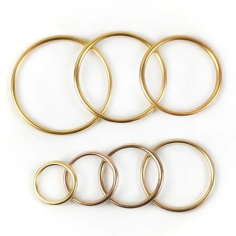 30/600pcs Meetee O Ring 20-50mm Metal Round Circle for Clothing Handbag Shoes Bags Belt Buckles Hardware Leather Crafts Accessories