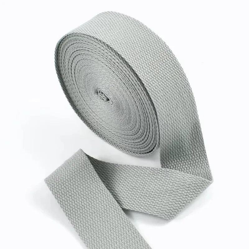 8/250Meters Meetee 20-50mm 1.2mm Thick Canvas Cotton Webbing Backpack Bag Strap Band Clothes Ribbon Tapes DIY Sewing Accessories