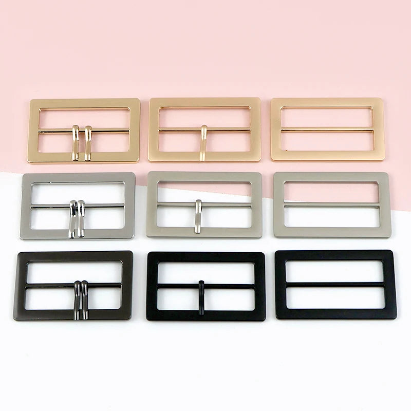 15/500Pcs 25-50mm Bag Strap Adjuster Metal Buckles Tri-Glide Ring Slider Belt Buckle Backpack Strap Single/Double Pin Clasp Hook Clip