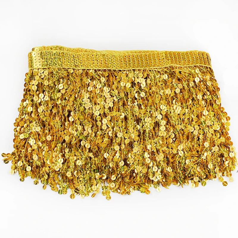 3/120Meters 16cm Sequin Tassel Lace for Sewing Clothes Wedding Dress Fringe Ribbon Curtain Decorative DIY Garment Accessories