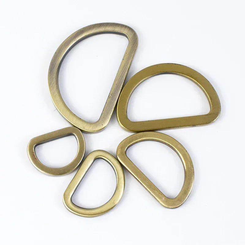 20/710Pcs 16-38mm D Rings Metal Buckles for Bag Strap Belt Loops Handbag Webbing Clasp Connector Leather Hook DIY Hardware Accessory