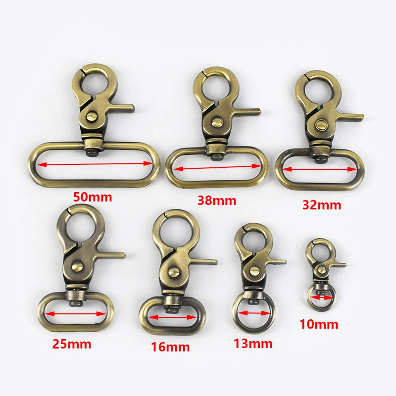 20/700Pcs 10-50mm Metal Snap Hook Carabiner Lobster Clasp Trigger Clip O Ring Metal Buckles for Bag Strap Hooks Buckle Accessories