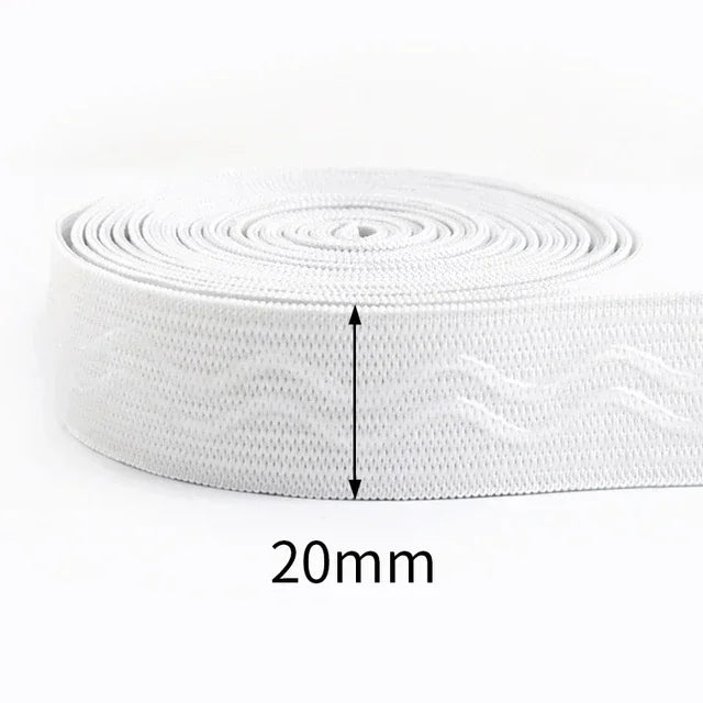 Meetee 5/170meters 2-4cm Non-slip Elastic Band Wave Silicone Rubber Webbing Belt DIY Sport Clothes Wrist Guard Sew Accessories