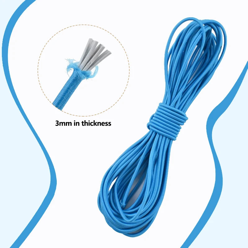 20/600M 3mm Round Elastic Cord Rubber Band Handmade Beaded Elastics Bungee Shock Rope Shoelace Sewing Loom Bands Supplies
