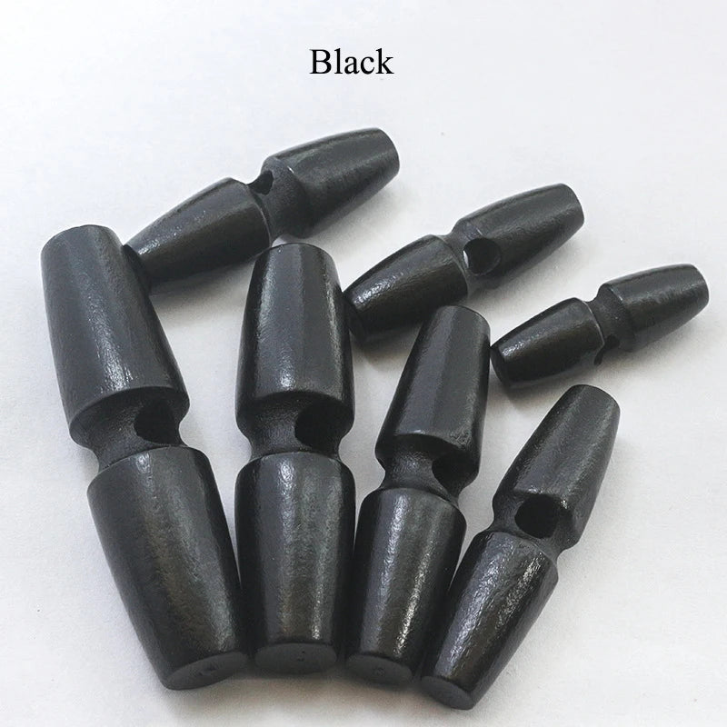 30/1000pcs Natural Wood Single Hole Buckle Overcoat Wooden Buttons for Tent Rope Buckles DIY Garment Sewing Accessories