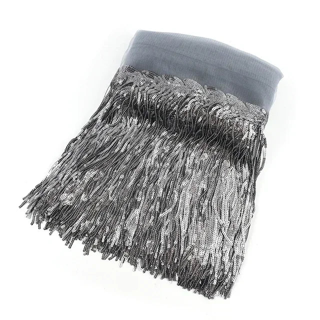 5/200Yards Meetee 10/18cm Sequin Tassel Lace Trim Fringe Trimming Ribbon for Clothing Dress Decoration DIY Sewing Accessories