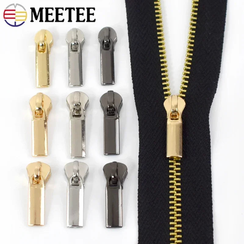8/200Pcs 3# Zipper Puller Sliders for Metal/Resin/Nylon Zippers Textile Clothes Pocket Zip Head Repair Kit Tailoring Accessories