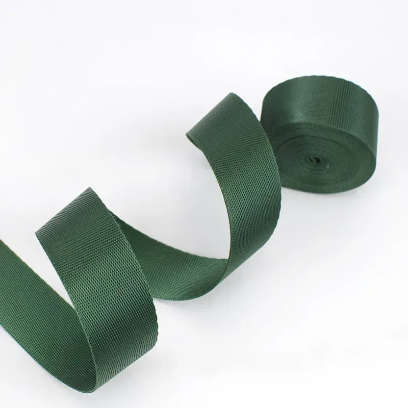 8/200Meters Colorful Nylon Webbing Strap 20-50mm Decor Ribbon Backpack Safety Belt Bias Binding Tape DIY Clothes Sewing Accessories