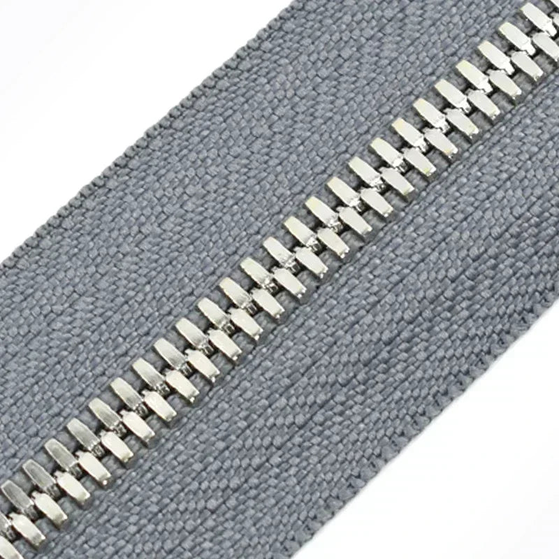 2/50Yards 5# Colorful Metal Zipper Gold/Sliver Teeth Double Pull Open-end Zips Tape Bag Garment Zip Repair Kit Sewing Accessory