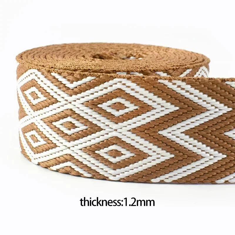 3/100Meters 38mm Thicken Polyester Jacquard Webbing Tape Luggage Decorative Belt Ribbon DIY Bags Shoulder Strap Sewing Accessories