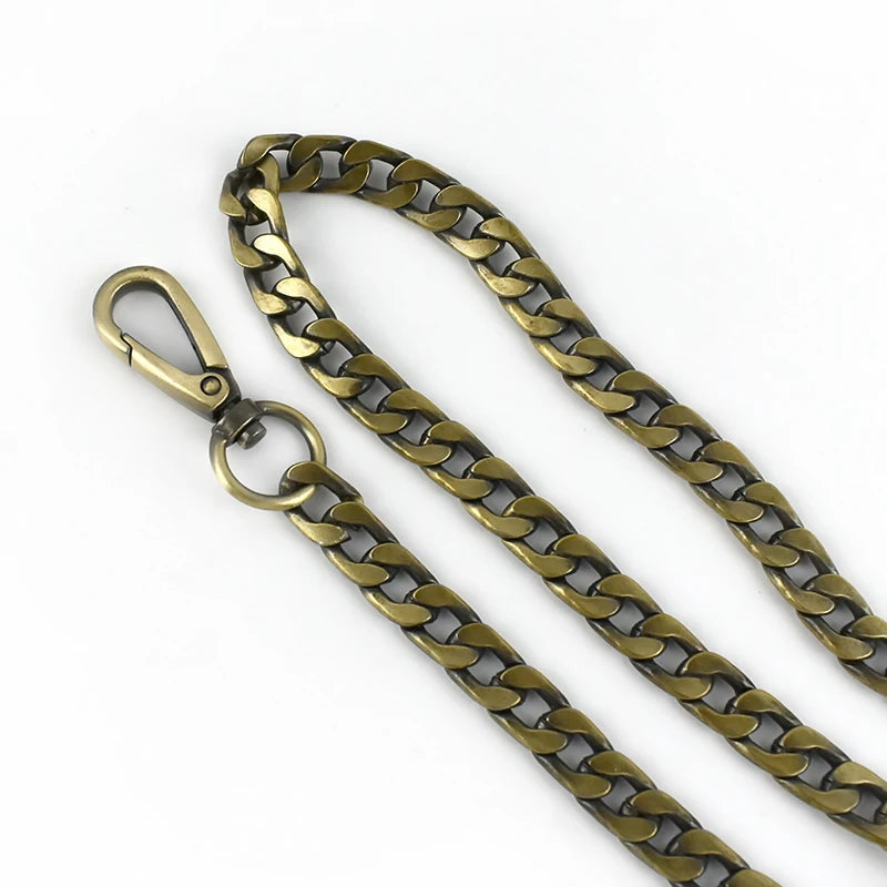 2/70Pcs Meetee 60/100/110/120cm Handbag Metal Chains with Buckles DIY Bags Purse Replacement Shoulder Straps Hardware Parts Accessories