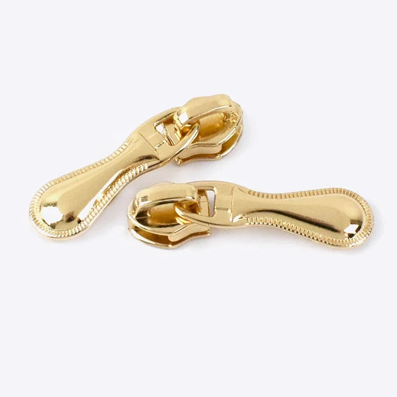 3/1000pcs Meetee 3# 5# Metal Zipper Sliders for Nylon Zippers Bag Garment Zip Head Pulls Repair Kits DIY Sewing Hardware Accessories