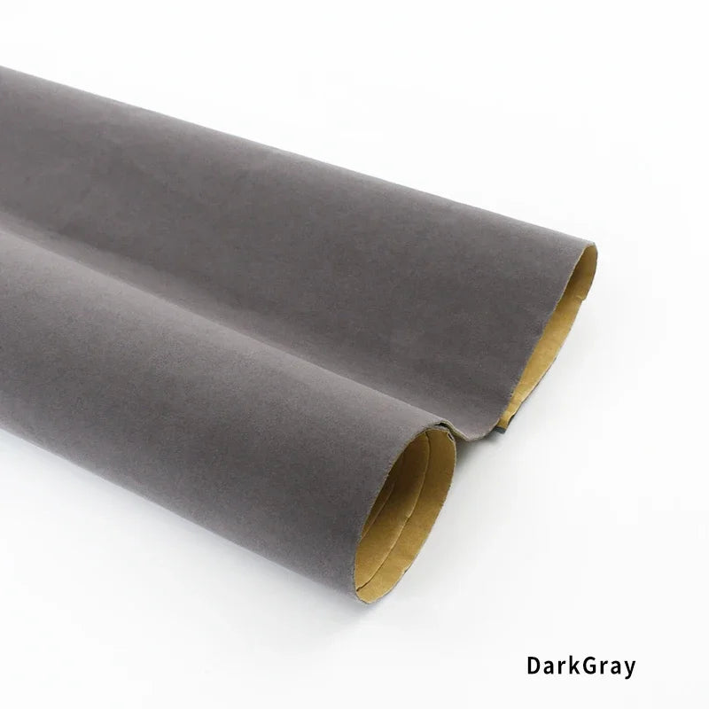 90/1350cm*150cm 0.5mm Thick Self Adhesive Velvet Fabric Sticky Flock Fabrics DIY Jewelry Box Sofa Table Car Drawer Liner Backing