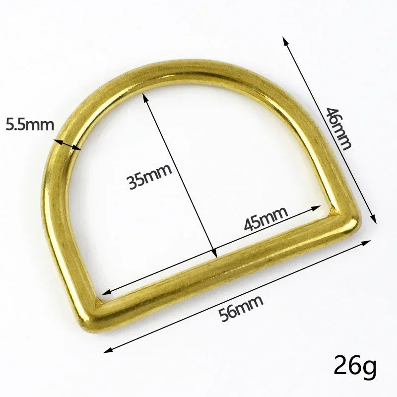 Meetee 10/300Pcs 12-45mm Brass Bag Buckles Bags Hanger O D Ring Hook Side Carabiner Rings for Dog Coller Hardware Buckle Supplies