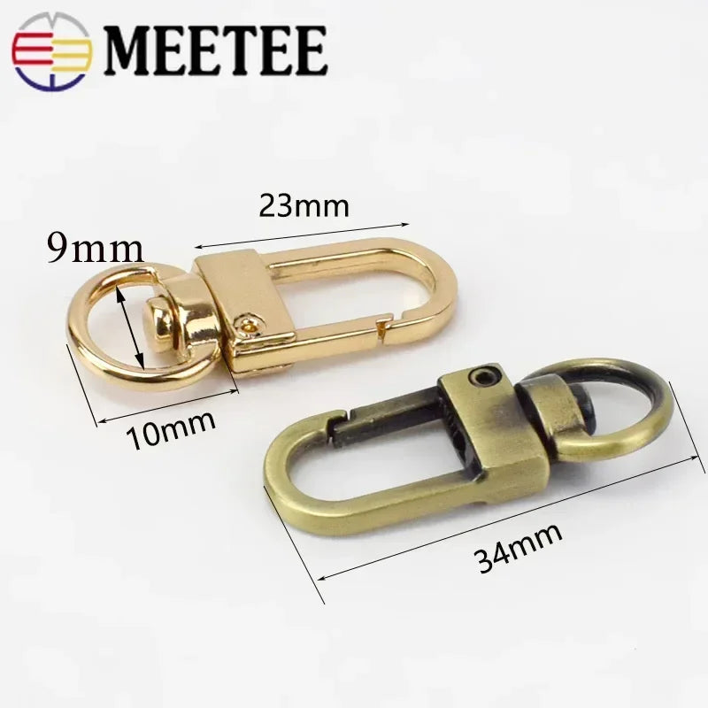 20/700pcs Meetee Metal Buckles Handbag Strap Lobster Carbiner Swivel Snap Hook Chain Clasp DIY Bags Hardware Sewing Accessories