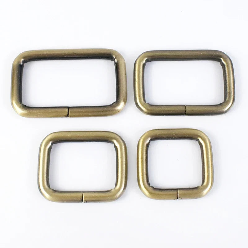25/800Pcs Metal Bags Buckle 16-50mm Rectangle D Ring Webbing Belt Connect Hook Buckles Handbag Strap Clasp DIY Hardware Accessories