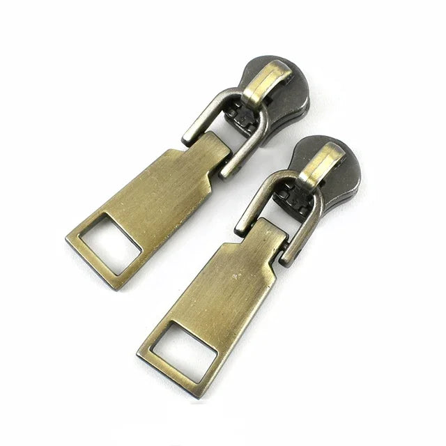 30/500pcs Meetee Zipper Slider for 5# Sewing Metal Zippers DIY Zips Head Bag Pocket Wallet Repair Kits Replacement Tailor Tools