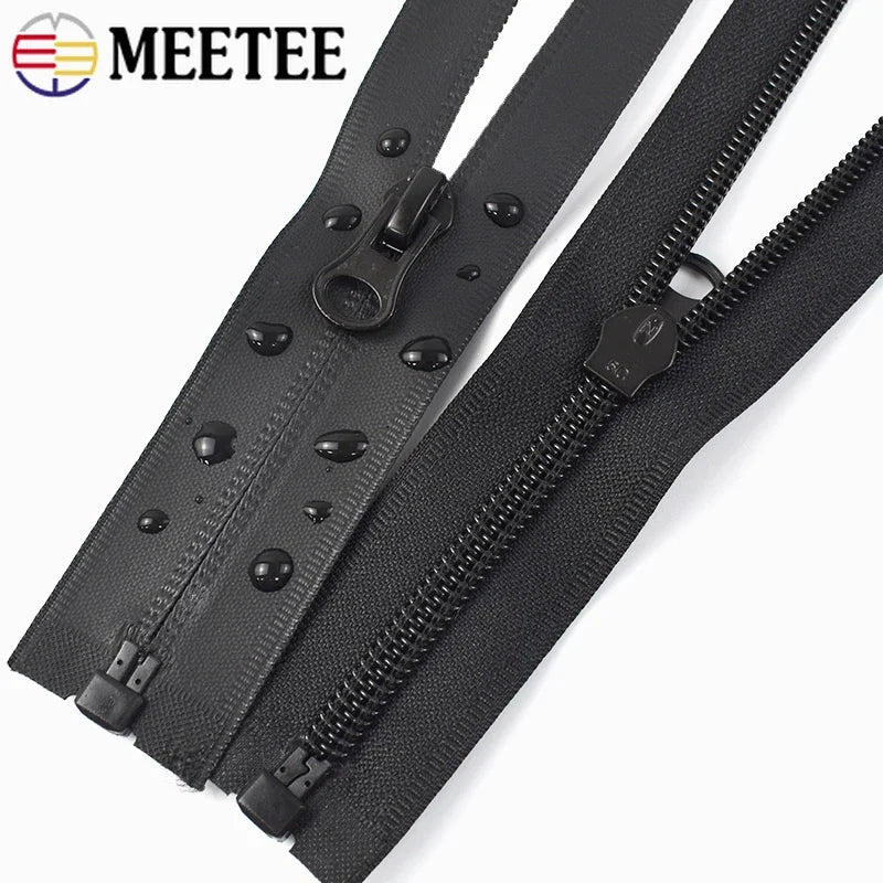 Meetee 10/320Pcs 5# Nylon Waterproof Zippers 15/18/20cm Close-End 40-150cm Open-End DIY Jacket Bag Zip Repair Sewing Accessories