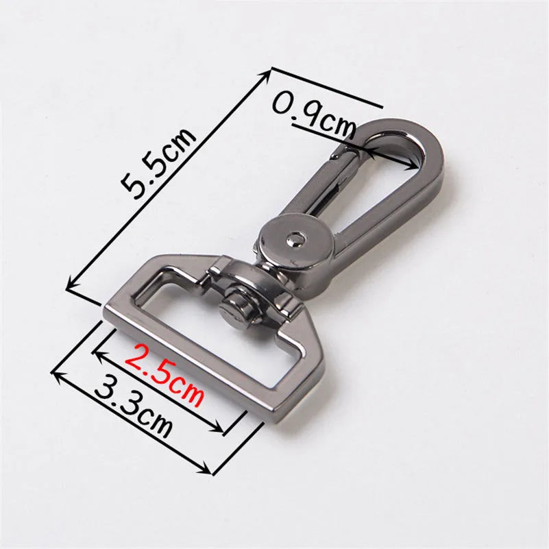 8/200pcs Meetee 25/32/38mm Bags Belt Metal Buckle Carabiner Snap Hook Lobster Clasps Dog Collar Clasp DIY Leathercraft Accessory
