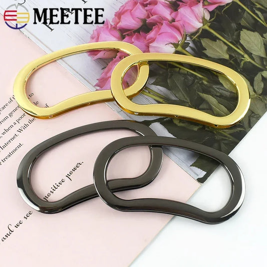 3/100pcs Oval Rings Metal Bag Handles Bags Eyelet Frame Kiss Clasp Clutch Handbag Hardware Accessories DIY Leather Crafts