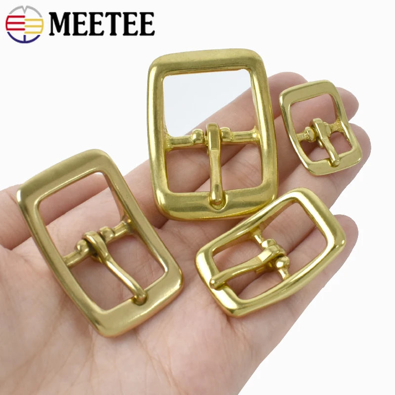 8/150Pcs Brass Belt Buckle 13/16/20/25mm Tri Glide Middle Center Pin Buckles for Leather Craft Bag Strap Carabiner Clip Clasp