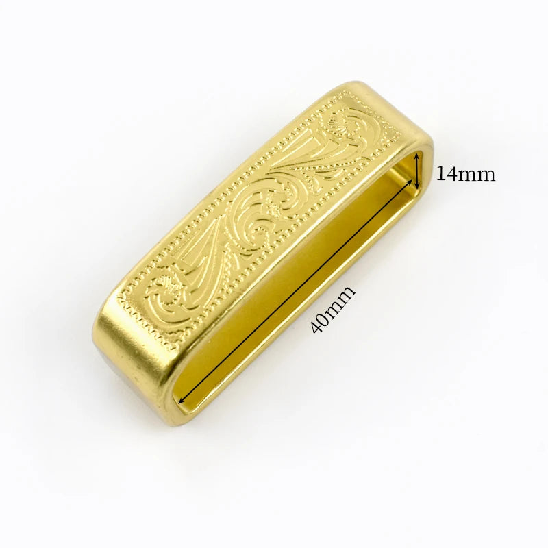 2/70Pcs Meetee 35-40mm Metal Pure Copper Belts Loops Hook Solid Brass O D Ring Belt Buckle for Men's Clothing Craft Hardware Accessories