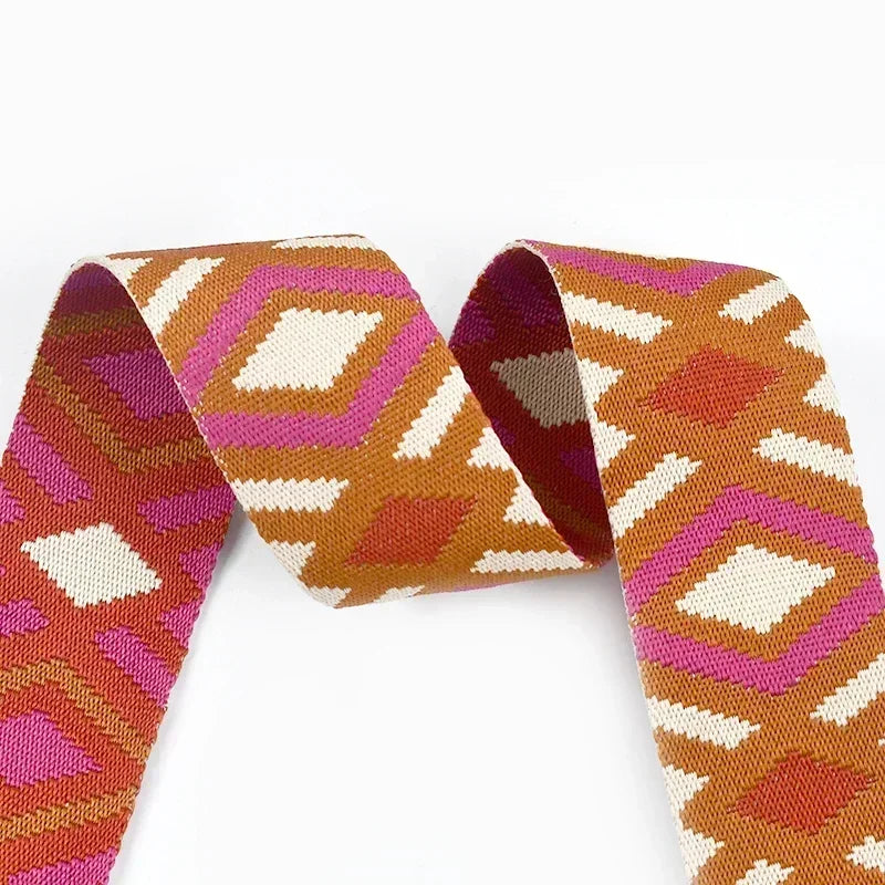 3/100Meters 50mm Jacquard Webbing Tapes for Strap Ethnic Ribbon Band Luggage Decorative Lace Webbings Sewing Bias Accessories