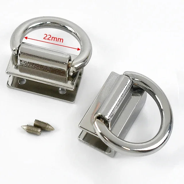 8/200Pcs D Ring Metal Bag Side Edge Hanger Buckle Bags Strap Clip Clasp for Handbag Handle Connector DIY Leather Craft