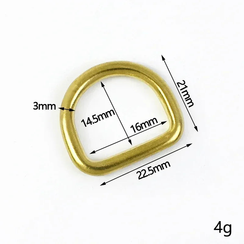 Meetee 10/300Pcs 12-45mm Brass Bag Buckles Bags Hanger O D Ring Hook Side Carabiner Rings for Dog Coller Hardware Buckle Supplies