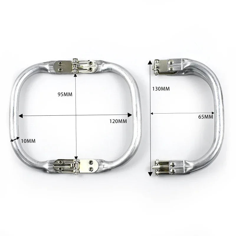 3/100Pcs Aluminium Tube Purse Frame Metal Wallet Kiss Lock Clasp Clutch Repair Handle Woven Bag Invisible Bracket Hardware Supply