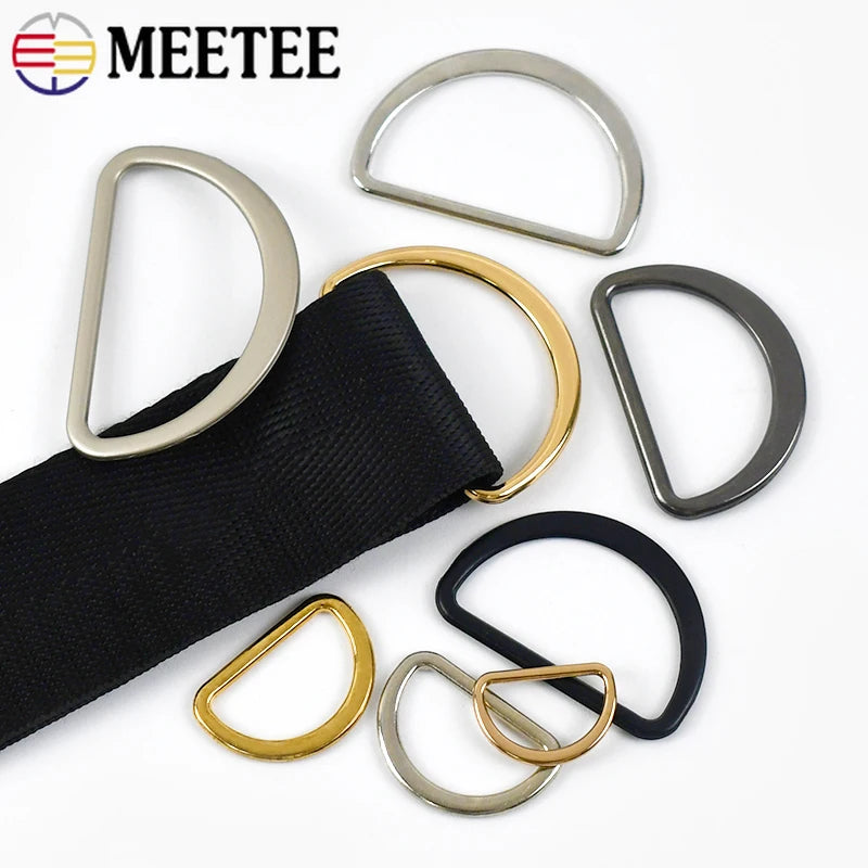 30/670Pcs 15-50mm Metal D Ring Adjustable Buckles Clasp for Shoes Bags Backpack Straps Webbing Ribbon Hardware DIY Accessories