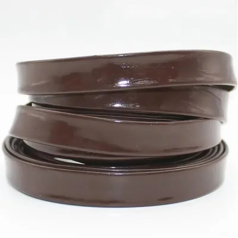 15/400Meters 5-20mm Mirror PU Ribbons Headdress Leather Cord Rope Bias Binding Tape DIY Jewelry Trim Clothes Edge Accessories