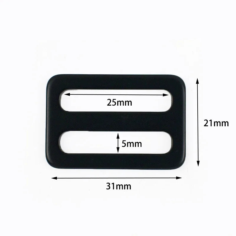 20/100Pcs 20-50mm Stainless Steel Tri-Glide Buckles Strap Slider Rings for Backpack Bag Belt Webbing Adjuster Hardware Parts