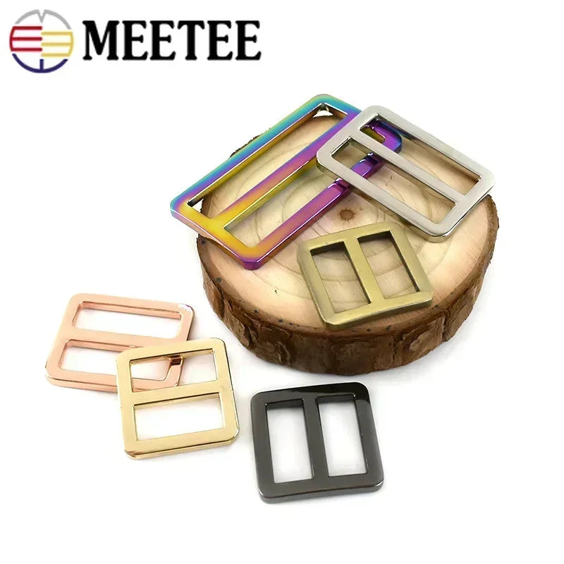 15/400pcs 16-50mm Bags Strap Buckles Metal Slider Tri Glide Adjust Belt Buckle for Webbing Shoes Clothes Leather Part Accessories