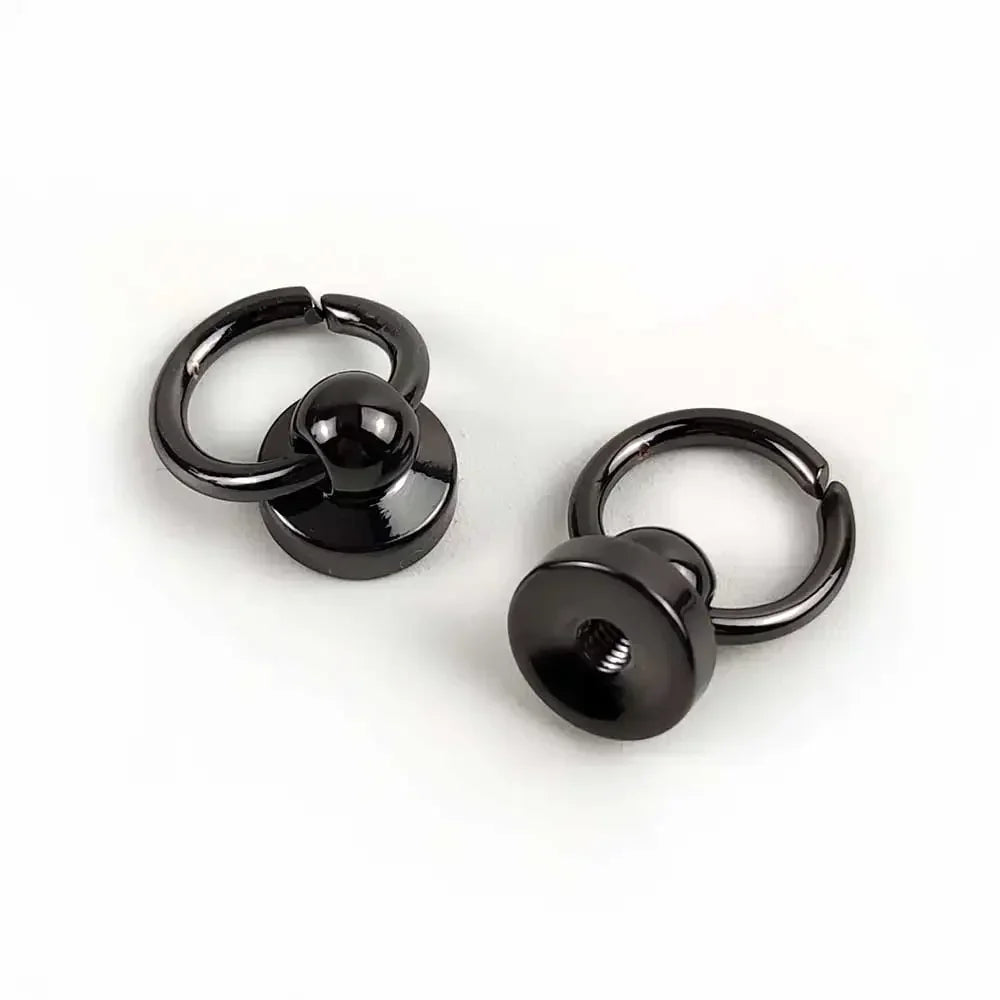 15/500Pcs 10mm Metal Side Clip Buckle Handbag Strap Screw Rivet Hook Phone Shell Stud O Ring Clasp DIY Bags Making Accessories