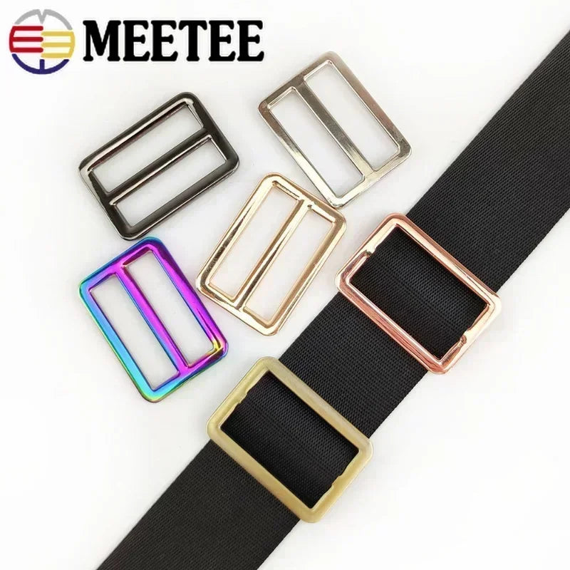 15/400pcs 16-50mm Bags Strap Buckles Metal Slider Tri Glide Adjust Belt Buckle for Webbing Shoes Clothes Leather Part Accessories